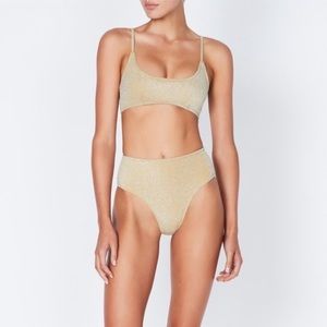 TRIANGL Shimmer Gold Kate Style Bikini Set